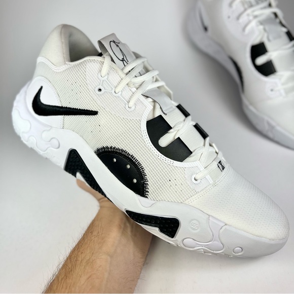 Nike PG 6 TB White Black Oreo RARE Basketball Shoes - Picture 1 of 12